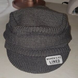 Adidas Women's Gray Lined Knit Visor Hat